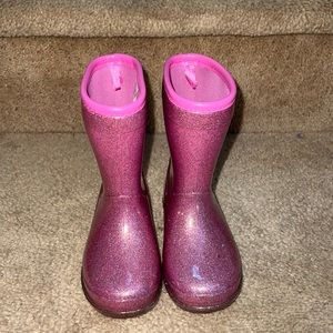 Glitter pink toddler boots